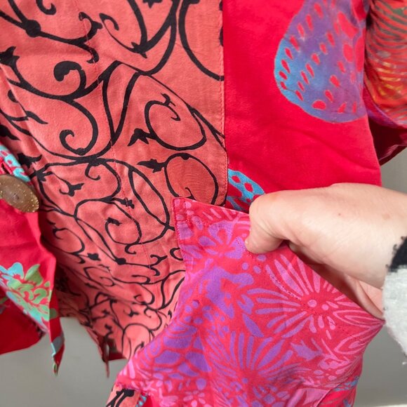 Wildthing Wild‎ Woman Multicolor Button-Up Boho Jacket S/M 100% - Picture 5 of 6